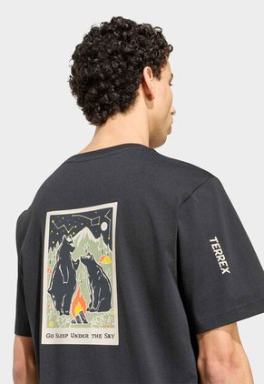 Camiseta adidas TERREX Graphic Camper Negro