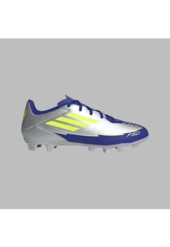 Guayos Adidas Hombre F50 Club FG/MG-Platiado-Azul adidas Performance