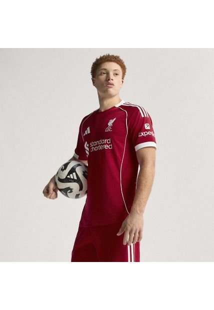Adidas Performance Camiseta Adidas Hombre Auténtica Local Del Liverpool FC 25/26 - Rojo - Blanco Camiseta