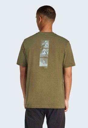Camiseta adidas Sportswear Graphic Outdoor Mountain Biking Verde Oliva