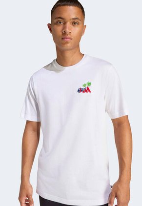 Camiseta adidas Sportswear Graphic Mini Embroidery Surfing Blanco