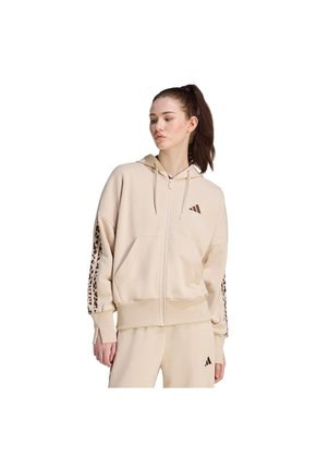 Chaqueta Beige Adidas Seasonal Essentials Animal Print Mujer