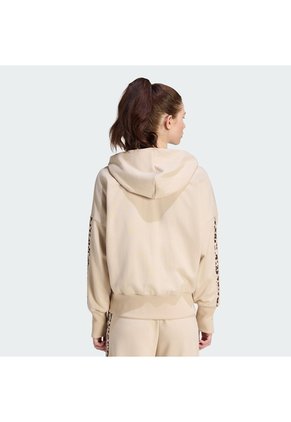 Chaqueta Beige Adidas Seasonal Essentials Animal Print Mujer