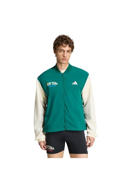 Chaqueta Running Verde Adidas Adizero Nyc Hombre