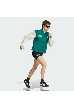 Chaqueta Running Verde Adidas Adizero Nyc Hombre