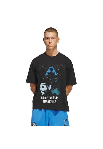 Camiseta Basketball Negra Adidas Anted Gc Tee Hombre