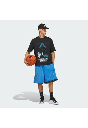 Camiseta Basketball Negra Adidas Anted Gc Tee Hombre
