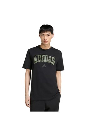 Camiseta Negra Adidas Camo Script Graphic Hombre