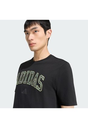 Camiseta Negra Adidas Camo Script Graphic Hombre