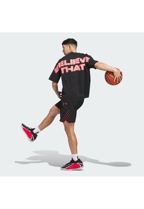 Camiseta Basketball Negra Adidas Anthony Edwards Believe That Hombre