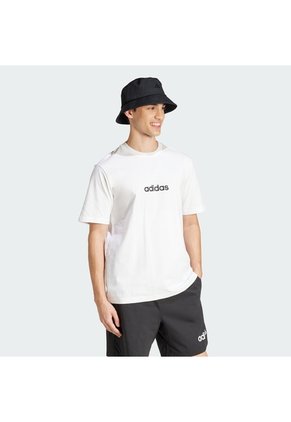 Camiseta Blanca Adidas Essentials Linear Single Jersey Hombre