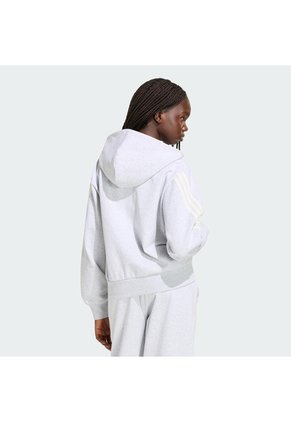 Buzo Gris Adidas Kit 3 Rayas Mujer