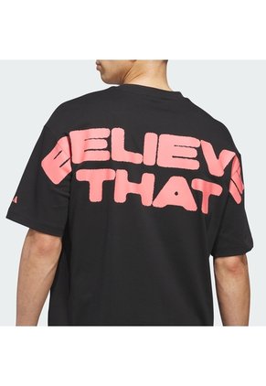 Camiseta Basketball Negra Adidas Anthony Edwards Believe That Hombre