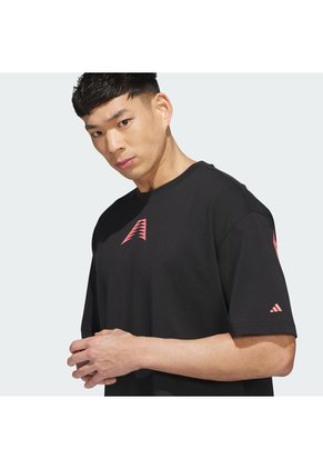 Camiseta Basketball Negra Adidas Anthony Edwards Believe That Hombre