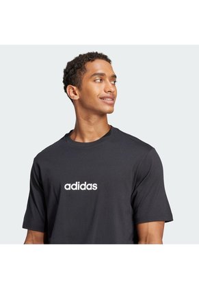 Camiseta Negra Adidas Essentials Linear Single Jersey Hombre