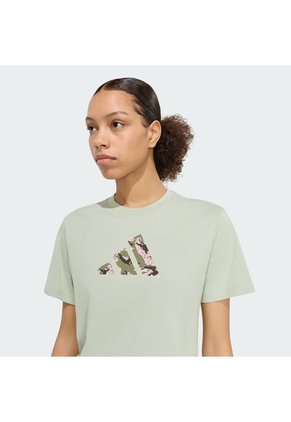 Camiseta Verde Adidas Graphic Camo Mujer