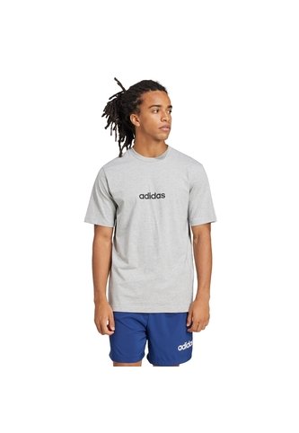 Camiseta Gris Adidas Essentials Linear Single Jersey Hombre adidas Performance