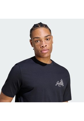 Camiseta Negra Adidas Graphic Novelty Pong Hombre