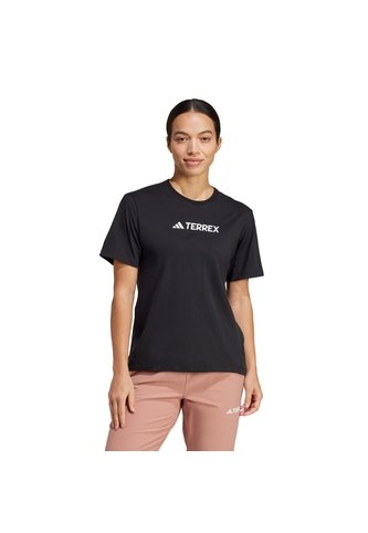 Camiseta Senderismo Negra Adidas Terrex Classic Logo Mujer adidas Performance