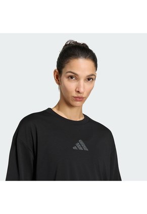 Camiseta Entrenamiento Negra Adidas Graphic Climacool Animal Mujer
