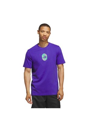 Camiseta Entrenamiento Morada Adidas Graphic Summer Flora Hombre