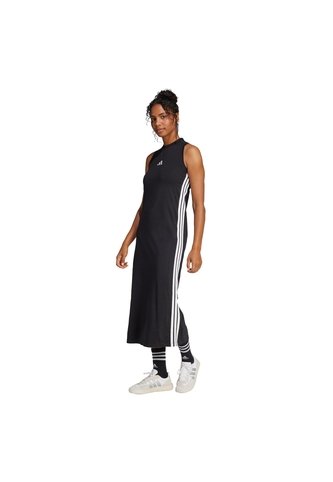 Vestido Negro Adidas Largo Racerback Essentials 3 Rayas Mujer adidas Performance