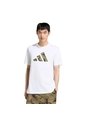 Camiseta Entrenamiento Blanca Adidas Graphic Camo Logo 3 Barras Hombre de adidas Performance