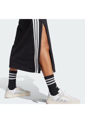 Vestido Negro Adidas Largo Racerback Essentials 3 Rayas Mujer