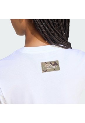 Camiseta Blanca Adidas Graphic Camo Mujer