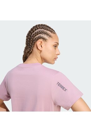 Camiseta Senderismo Morada Adidas Graphic Terrex Nature Awaits Mujer