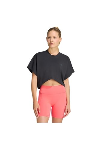 Camiseta Entrenamiento Negra Adidas Estampada Primelift Mujer adidas Performance