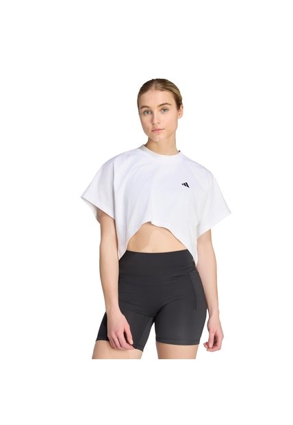 Camiseta Entrenamiento Blanca Adidas Estampada Primelift Mujer