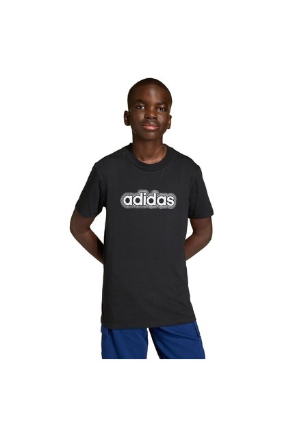 Camiseta Negra Adidas Essentials Niños