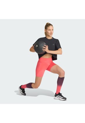 Camiseta Entrenamiento Negra Adidas Estampada Primelift Mujer