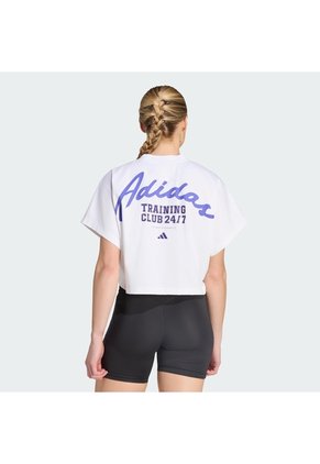 Camiseta Entrenamiento Blanca Adidas Estampada Primelift Mujer