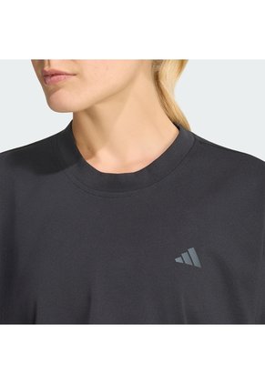 Camiseta Entrenamiento Negra Adidas Estampada Primelift Mujer
