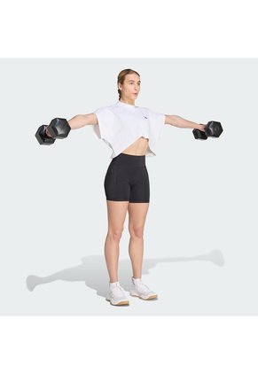 Camiseta Entrenamiento Blanca Adidas Estampada Primelift Mujer