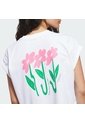 Camiseta Blanca Adidas Graphic Three Flowers Mujer de adidas Performance