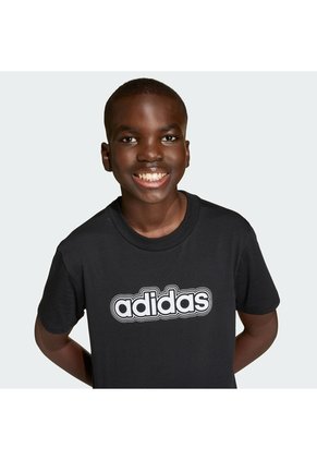 Camiseta Negra Adidas Essentials Niños