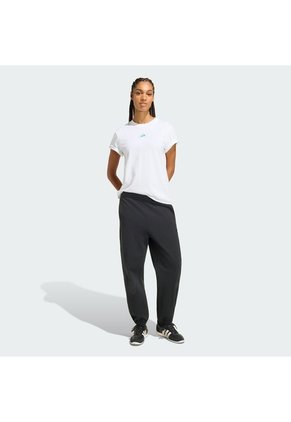 Camiseta Entrenamiento Blanca Adidas Graphic Sports Suave Mujer