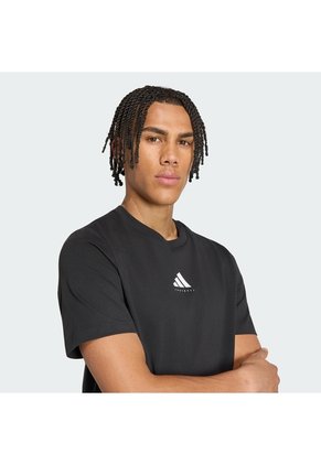 Camiseta Fútbol Negra Adidas Graphic Football Category Hombre