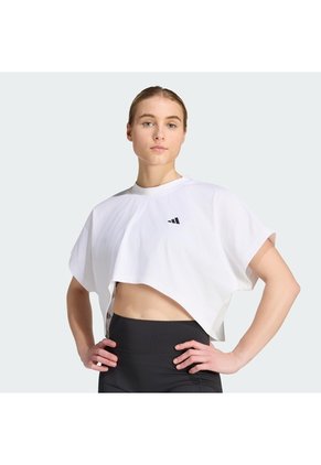 Camiseta Entrenamiento Blanca Adidas Estampada Primelift Mujer