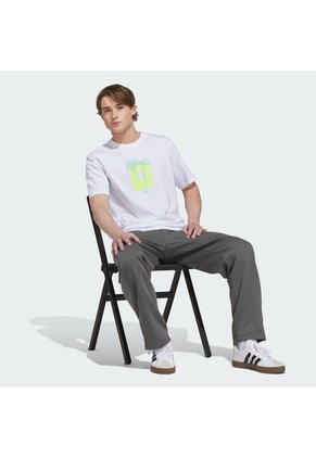 Camiseta Entrenamiento Blanca Adidas Graphic Sunny Palms Hombre