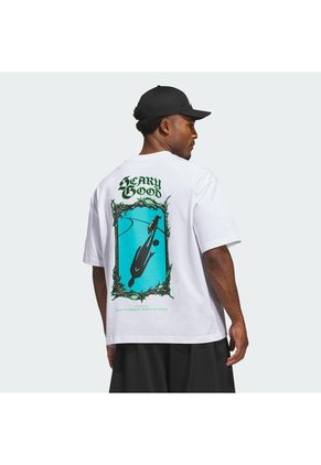 Camiseta Basketball Blanca Adidas Scary Good Anthony Edwards Hombre