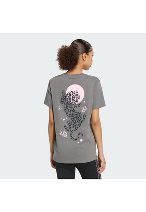 Camiseta Gris Adidas Graphic Animal 1 Mujer