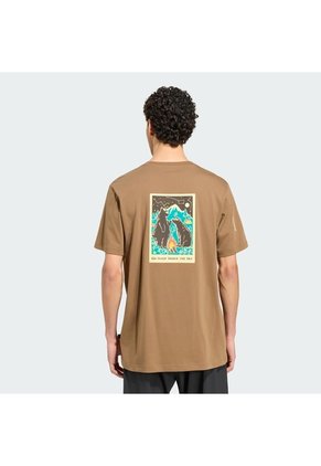 Camiseta Senderismo Verde Adidas Graphic Terrex Camper Hombre