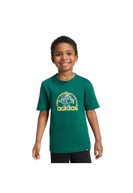 Camiseta Verde Adidas Snacks Graphic Niños