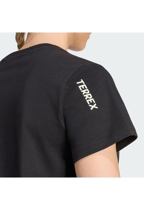 Camiseta Senderismo Negra Adidas Gráfica Terrex Nature Awaits Mujer