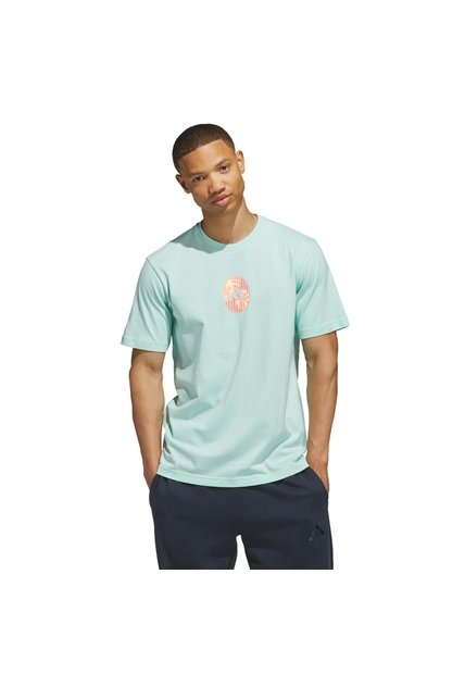 Camiseta Entrenamiento Verde Adidas Graphic Summer Flora Hombre
