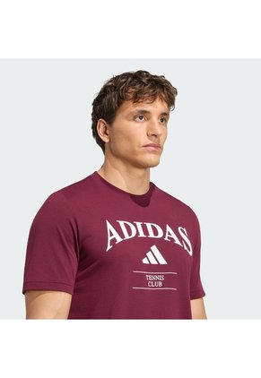 Camiseta Tenis Vinotinta Adidas Estampada Heritage Hombre